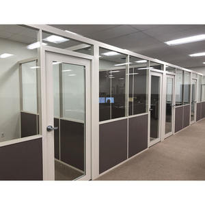 Cloison de bureau murale moderne réduisant <span class=keywords><strong>le</strong></span> bruit d'usine professionnelle mur de verre insonorisé recyclable nouveau Style modulaire - Product Image 4