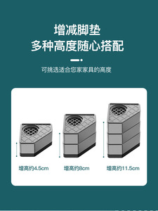 Almohadillas de Plástico para Muebles, para Lavadora, Refrigerador, Reposapiés, Estante de Almacenamiento, Base Antideslizante, Soporte para Polea de Tambor - Product Image 4