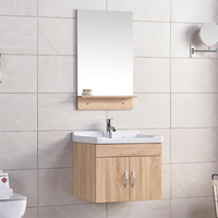 Meuble-lavabo moderne résistant à l'eau et vanité de salle de bain avec miroir mural pour villa – Mobilier de salle de bain