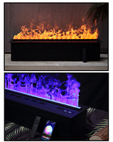 Diffuseur d'arômes à LED avec simulation de flamme 3D électrique de grande taille (70-200 cm), humidificateur par atomisation pour hôtel, bar, KTV