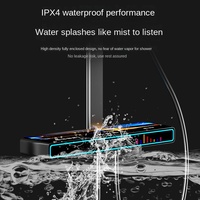 Pommeau de douche musical avec 4 fonctions fonction de massage des épaules affichage numérique avec lumière LED boutons de piano en laiton ensembles de douche