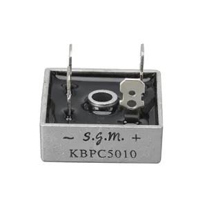 Diodos rectificadores de alto voltaje KBPC5010 50A 1000V Módulo de diodo rectificador de puente de potencia monofásico