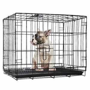 Cajón para perros de alambre soldado reforzado plegable grande y duradero, perrera para exteriores, seguro para mascotas, acero metálico con tipo de madera tratada térmicamente - Product Image 4