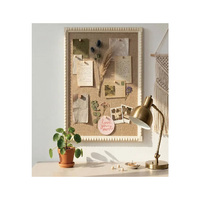 Tableau d'affichage décoratif en liège perlé pour photos et notes, panneau mural pour la maison et le bureau