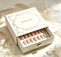 Boîte en carton écologique personnalisée en gros, boîte tiroir de luxe en carton pour ongles à presser, emballage cadeau et de rangement pour la vente au détail