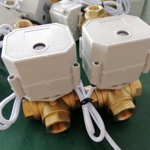 3 طرق منفذ L "BSP DN15mm CR04 CR202 إرجاع تلقائي 9-24V AC/DC جهاز التحكم في تدفق الصمام بمحرك - Product Image 5