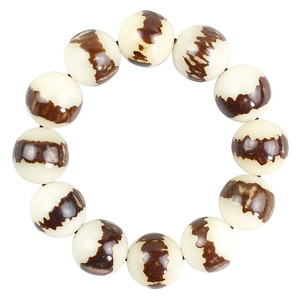 Pulsera de Raíz de Bodhi con Doble Cara de Loto y Semillas de Jade Blanco, 11 Cuentas de 20mm, Joyería Coleccionable para Uso Diario - Product Image 5