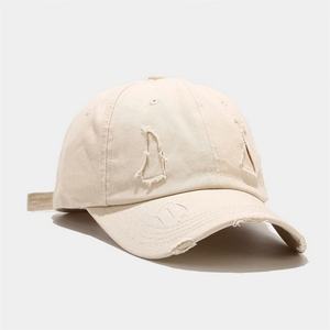 Gorra de béisbol unisex desgastada a la moda de alta calidad, sombrero de papá desgastado de 6 paneles con logotipo personalizado - Product Image 4