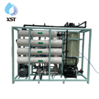 Système de purification d'eau de mer salée industrielle avec technologie d'osmose inverse, PLC et pompe