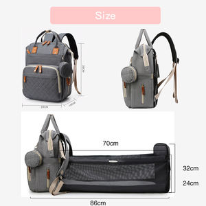 Poussette de maternité multifonctionnelle pliable <span class=keywords><strong>et</strong></span> imperméable à la mode en nylon portable Sac à couches pour maman - Product Image 4