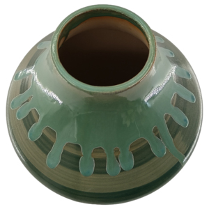 Vaso rotondo in ceramica contemporaneo con finitura lucida per soggiorno, camera da letto e cucina. - Product Image 4