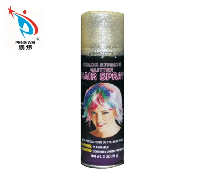 Temporary Color hair spray One-time party fashion styling silver hair glitter spray
