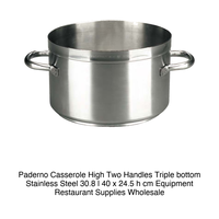 Casserole profonde en acier inoxydable Ø 40 cm H 24,5 cm, 30,8 L, fond triple couche Paderno