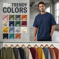 T-shirt en coton de haute qualité, uni, avec logo personnalisé, plusieurs couleurs, confortable, surdimensionné, sans couture, t-shirts pour hommes