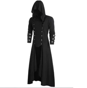 Costume victorien médiéval pour homme adulte, Tuxedo, gothique, Steampunk, Trench, robe, pardessus, uniforme pour homme