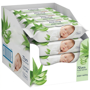 Toallitas Húmedas Naturales <span class=keywords><strong>para</strong></span> Bebé de Marca Privada, Sin Perfume, 100% Bambú, Biodegradables, Desechables por el Inodoro, Venta Directa de Fábrica al por Mayor - Product Image 1