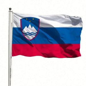 <b>Flag</b> Manufacturer Wholesale Custom 3x5 ft 90x150cm Polyester Banner Slovenia Country <b>Flags</b> Custom Logo Promotional Use - Product Image 1