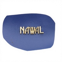 Plaque métallique de luxe avec logo pour abaya, sac à main, châle, étiquette de téléphone, avec trous et vis