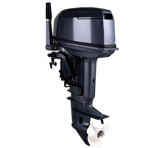 Moteur hors-bord 30 CV, moteur de bateau 2 temps, moteur marin, bleu, système de propulsion marine - Product Image 1