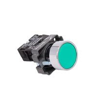 Bouton-poussoir industriel encastré 12V CC IP65 10A 22mm avec LED, étanche, à rappel par ressort, en métal, électronique