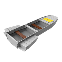 Bateau en plastique PE modulaire pliable, léger, épaissi, robuste, renforcé, écologique, recyclable, spacieux, pour patrouille