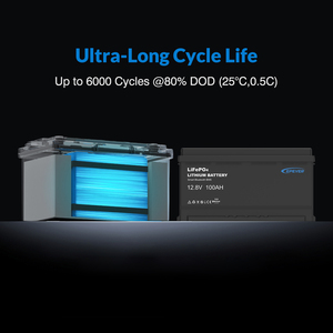 แบตเตอรี่ Lifepo4 12V 100Ah 1280wh ชุดแบตเตอรี่ลิเธียมไอออน 12.8V สำหรับระบบกักเก็บพลังงานแสงอาทิตย์ภายในบ้านและระบบพลังงานทางทะเล - Product Image 3