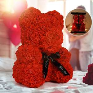 Every Love Christmas Prix compétitif coloré PE préservé <span class=keywords><strong>Rose</strong></span> Teddy Bear 40cm dans une boîte-cadeau pour petite amie - Product Image 2