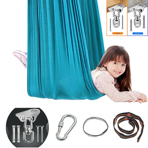 Children's Elastic Therapy Swing Sensory Training <b>Hammock</b> <b>Indoor</b> For Autistic Kids 200kg Load Capacity Blue Fabric - Product Image 5