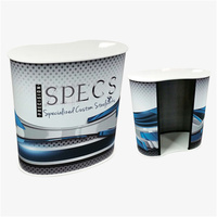 Comptoir promotionnel portable pliable en aluminium et polyester, imprimé par transfert thermique, pour salons professionnels et expositions