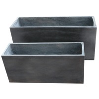 Jardinière rectangulaire en fibre de verre légère et durable, fabrication directe d'usine, décoration de jardin, pot pour usage extérieur