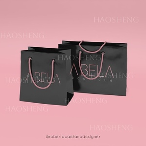 ถุงกระดาษพับได้แบบพกพา ย่อยสลายได้ สีขาว สำหรับร้านเสื้อผ้าหรูหรา บรรจุภัณฑ์สำหรับขายปลีก ถุงของขวัญ - Product Image 1