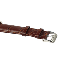 Montre à quartz de haute qualité en cuir véritable à grain de poignet de luxe et à la mode avec logo personnalisé pour hommes montre originale de phase de lune