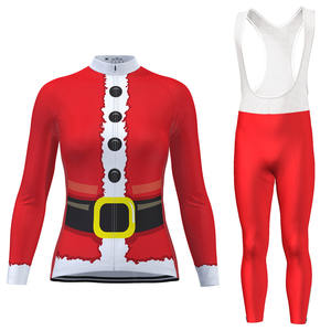 HIRBGOD Set da <span class=keywords><strong>Ciclismo</strong></span> per Donna con <span class=keywords><strong>Maglia</strong></span> a Maniche Lunghe e Pantaloni, T-Shirt da <span class=keywords><strong>Ciclismo</strong></span> con 3 Tasche Posteriori, Pantaloni da Bicicletta con Inserto per Sella - Product Image 1