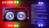 Luces LED Móviles para Audiencia de 200W, Luces de Escenario 2x100W RGBWAUV 6en1, Efecto Estroboscópico y de Haz para DJ, Discoteca, Control DMX512, Luz Blanca Cálida