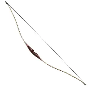 Arco recto de madera para tiro con arco largo deportivo, accesorio de caza americano para principiantes, 20-40lb