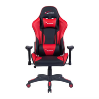 Chaise de Gamer Pivotante Extensible en Cuir PU Rouge au Design Moderne avec Structure en Acier