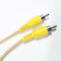 Câble audio RCA vers RCA tressé en nylon Câble mâle vers mâle