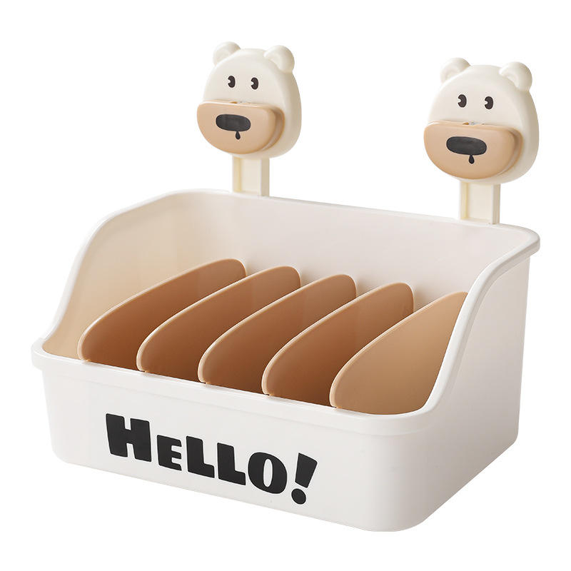 Boîte de rangement d'épices de dessin animé mignon [Petit ours blanc]