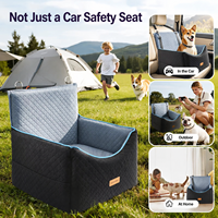 Coussin de siège auto pour chien, souple, pour chiens de taille moyenne à grande jusqu'à 55 lb, lavable, avec laisse de sécurité pour SUV/MPV