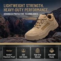 Zapatos de Seguridad Industriales para Hombre, de Cuero Repujado Transpirable, de Corte Bajo, Resistentes a Pinchazos, Personalizados al por Mayor