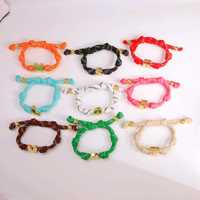 Bracelets personnalisés en corde tressée colorée avec breloques en forme de cœur et d'étoile, accessoires de bijouterie fantaisie en gros pour collections de cadeaux