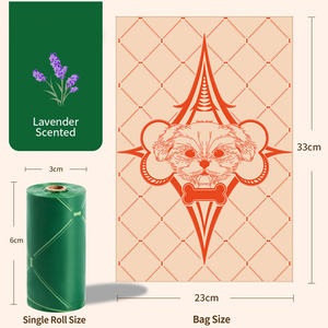 2025 Venta al por mayor logotipo personalizado perfumado a prueba de fugas mascotas perritos rollos eliminación de residuos de caca biodegradable compostable bolsa para caca de perro - Product Image 5