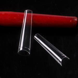 Tszs French Half Cover <span class=keywords><strong>XXL</strong></span> Extra Long NO C Curve Coffin Manicure Nail Tips 10 tamaños Clear False Nails Tips para salones de uñas - Product Image 3