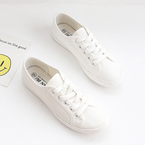 Zapatillas Deportivas Ligeras de Plataforma Baja para Mujer, de Lona Negra, Cómodas, con Cordones, para Estudiantes y Parejas, para Invierno, Verano y Otoño - Product Image 1