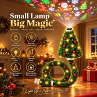 Projecteur LED de Noël à brancher, lampe de décoration de vacances, projecteur mural et de plafond, veilleuse pour chambre, salon, fête
