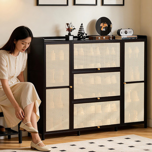 Home <b>shoe</b> cabinet, entryway <b>storage</b> rack, <b>shoe</b> rack integrated, floor-standing multi-tiered cabinet for use in hallways. - Product Image 2