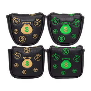 Hot Selling Golf <b>Headcovers</b> Embroidery Golf Club Covers Funny Pu Leather Magnetic Golf Head Covers <b>Putter</b> - Product Image 1