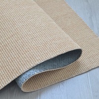 Tapis en sisal naturel tissé à la machine, à poils moyens, écologique, en rouleau, avec envers antidérapant pour salon et hôtel