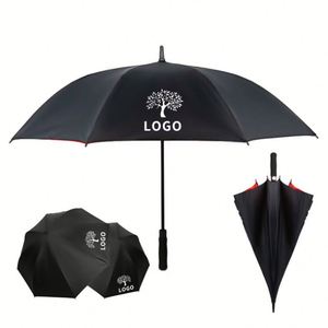 UV Protection Automatic Sun Windproof Golf <b>Large</b> Custom Golf <b>Umbrella</b> with Solar Light - Product Image 1