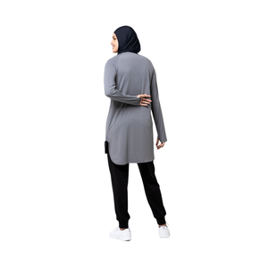 Vêtements de sport modestes musulmans haut de gamme personnalisés pour femmes - Sweat-shirts et pantalons légers, respirants, à séchage rapide en polyester/coton - Product Image 6